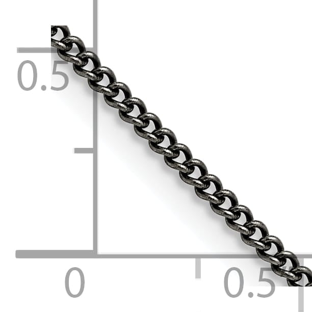 Chisel Stainless Steel Antiqued 2mm Round Curb Chain
