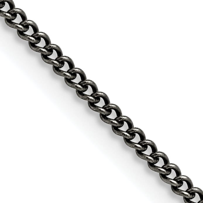 Chisel Stainless Steel Antiqued 2mm Round Curb Chain