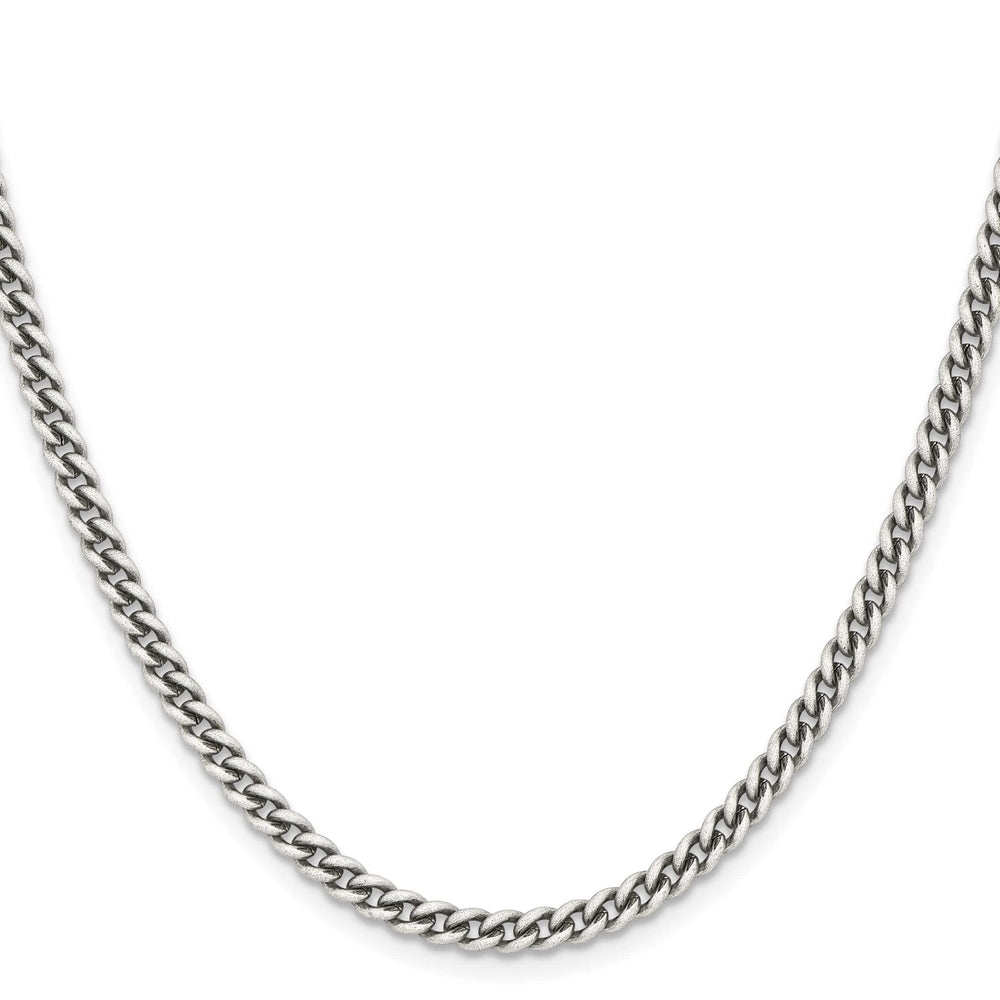 Chisel Stainless Steel Antiqued 4mm Round Curb Chain
