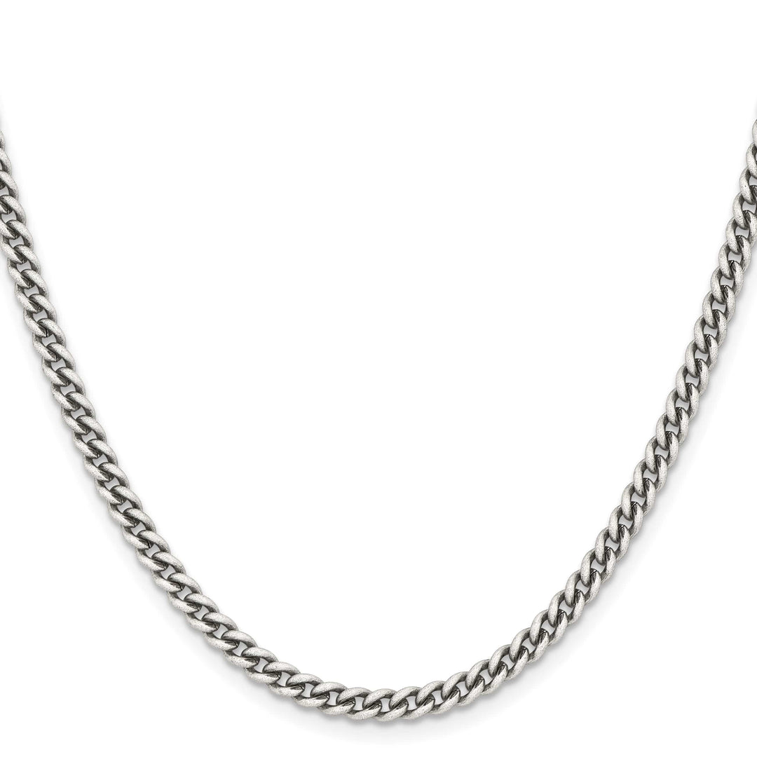 Chisel Stainless Steel Antiqued 4mm Round Curb Chain