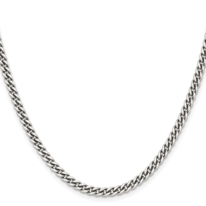 Chisel Stainless Steel Antiqued 4mm Round Curb Chain