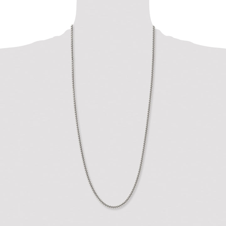 Chisel Stainless Steel Antiqued 4mm Round Curb Chain