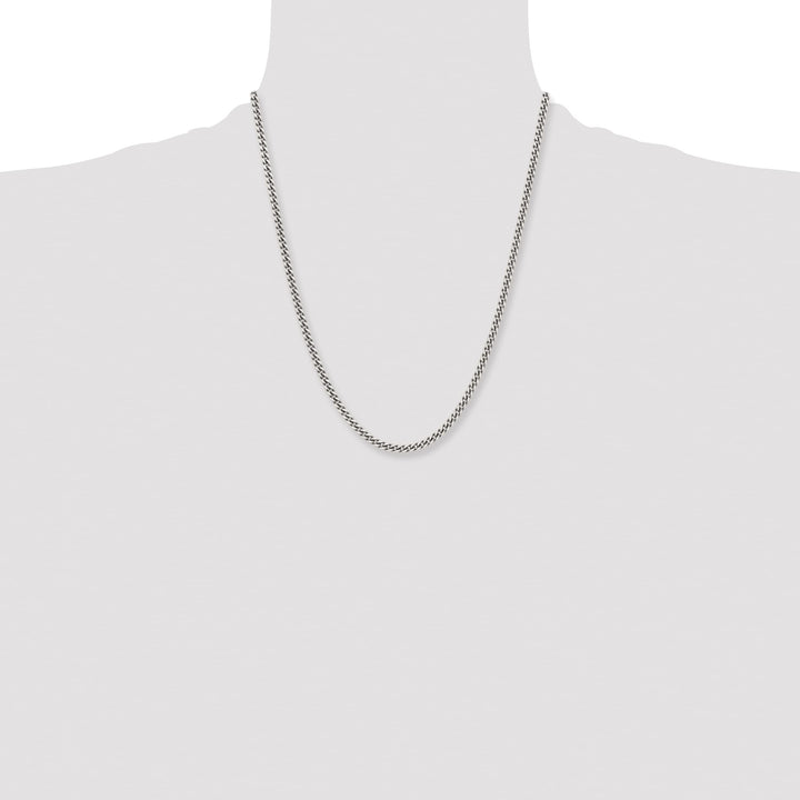Chisel Stainless Steel Antiqued 4mm Round Curb Chain