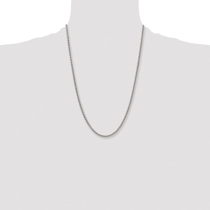 Chisel Stainless Steel Antiqued 4mm Round Curb Chain