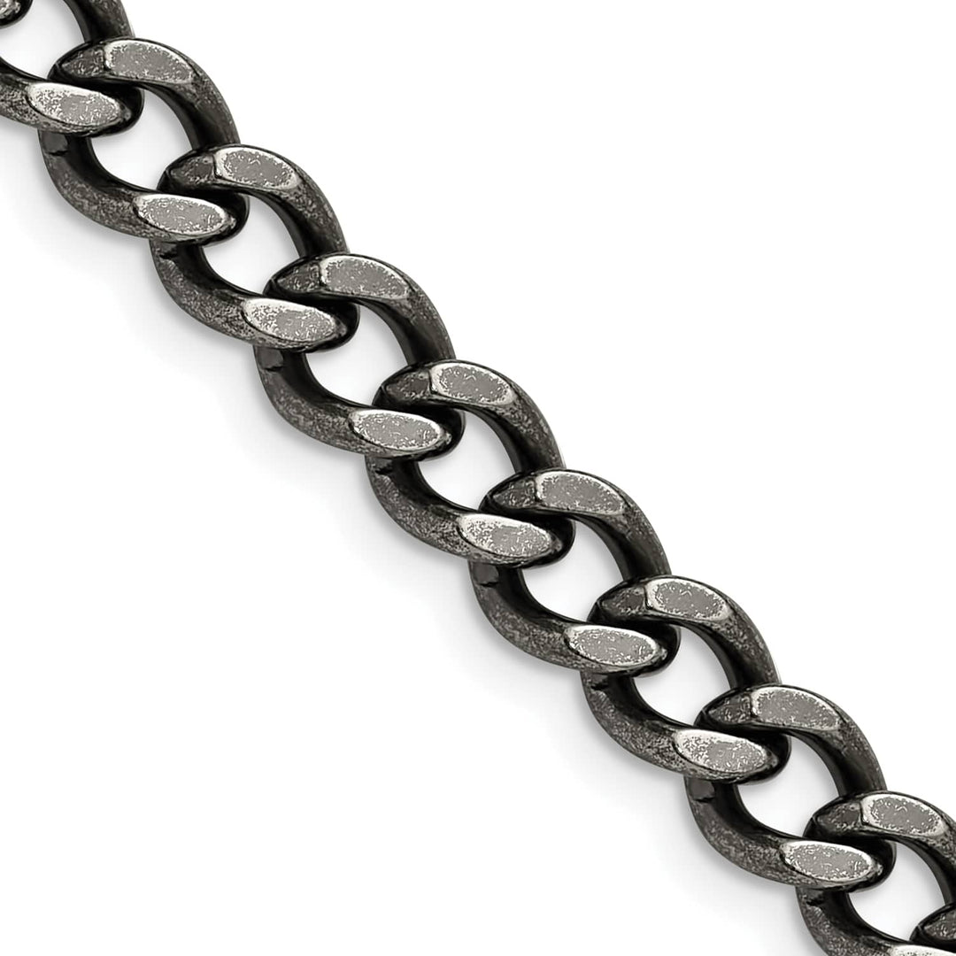 Chisel Stainless Steel Antiqued 6.7mm Curb Chain