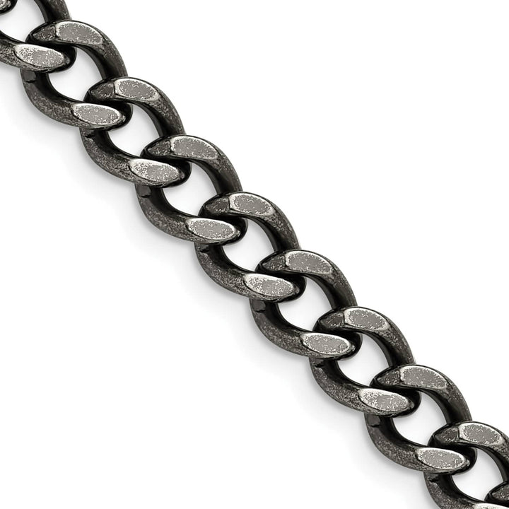 Chisel Stainless Steel Antiqued 6.7mm Curb Chain