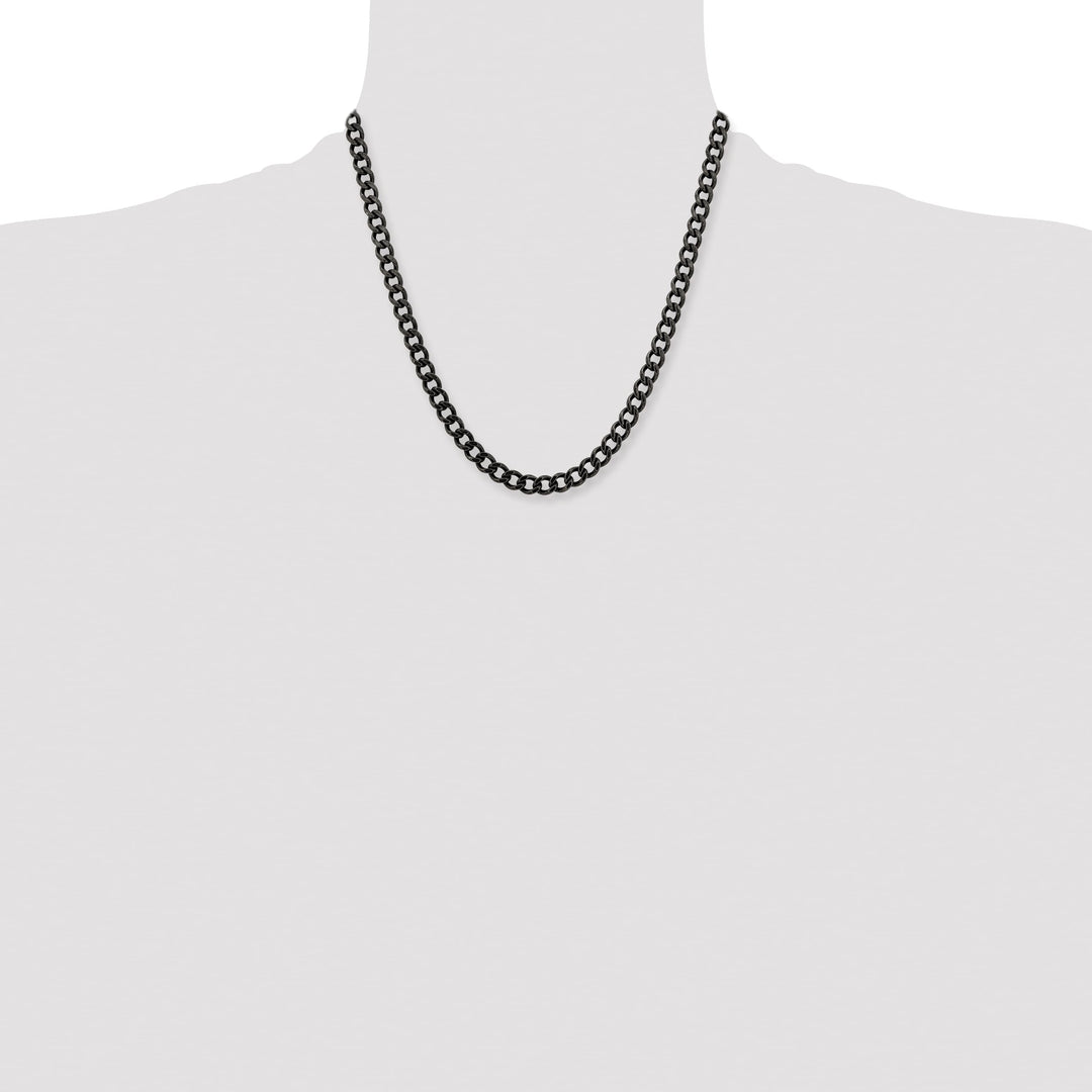 Chisel Stainless Steel Antiqued 6.7mm Curb Chain