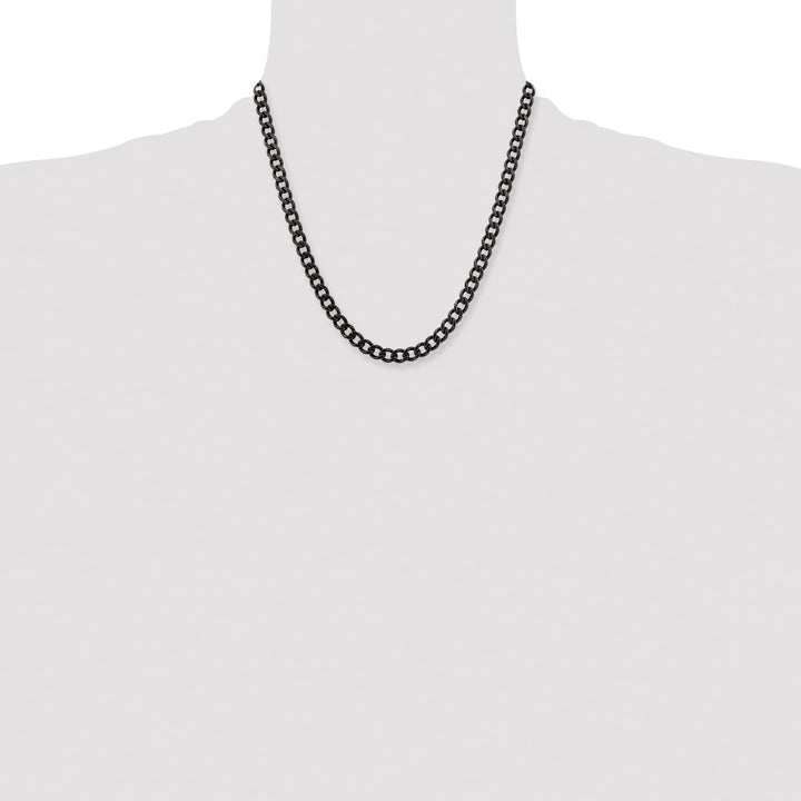 Chisel Stainless Steel Antiqued 6.7mm Curb Chain