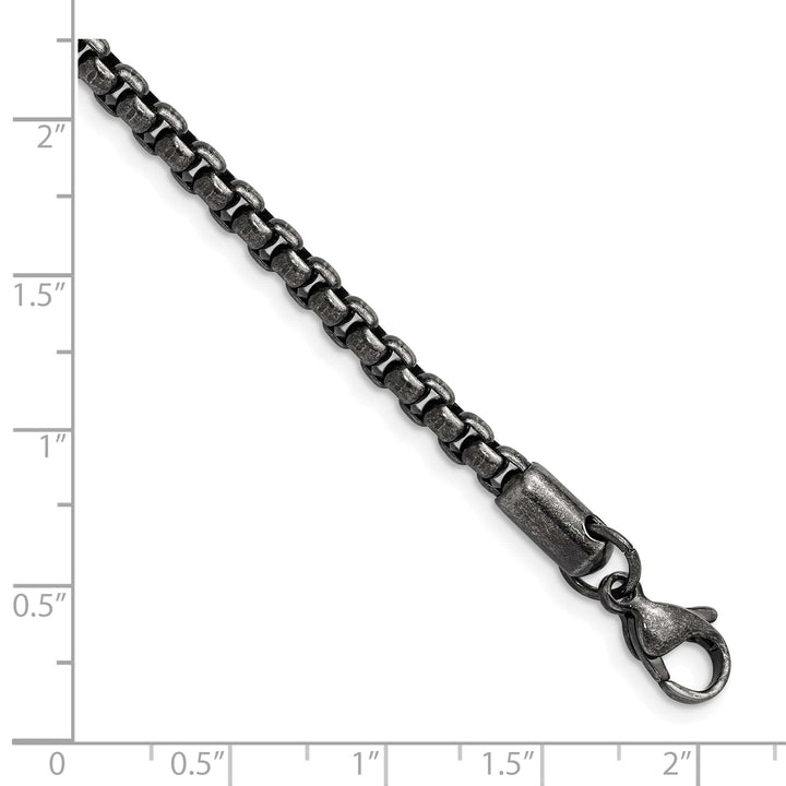 Chisel Stainless Steel Antiqued and 3.9mm Rounded Box Chain