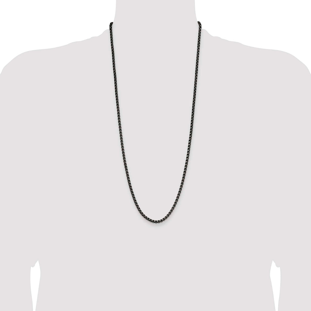 Chisel Stainless Steel Antiqued and 3.9mm Rounded Box Chain