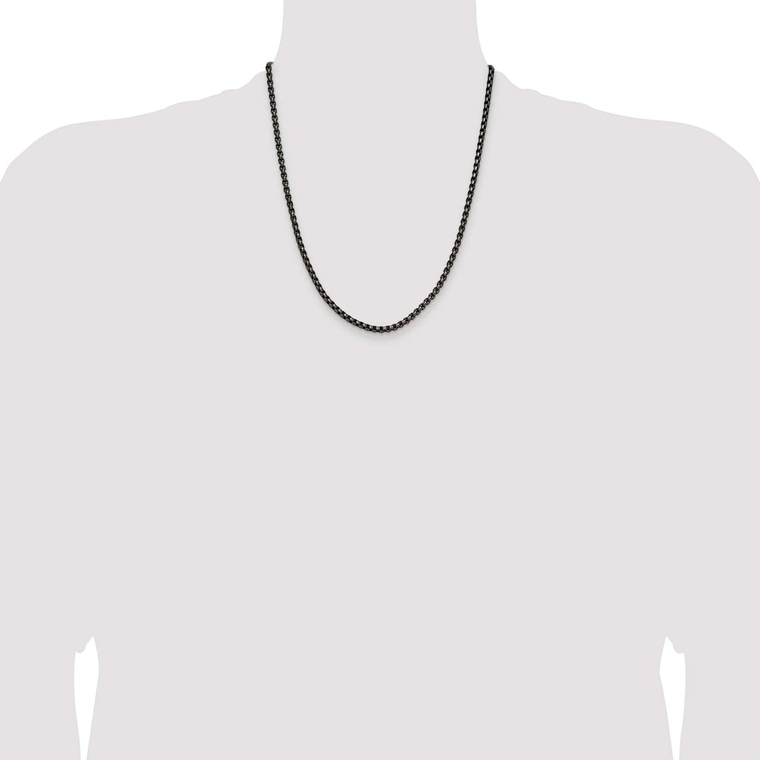 Chisel Stainless Steel Antiqued and 3.9mm Rounded Box Chain