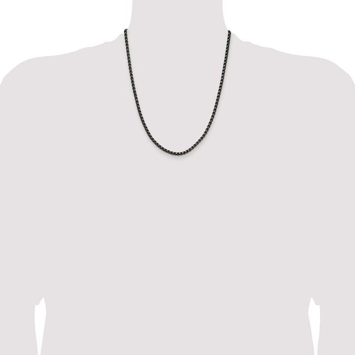 Chisel Stainless Steel Antiqued and 3.9mm Rounded Box Chain