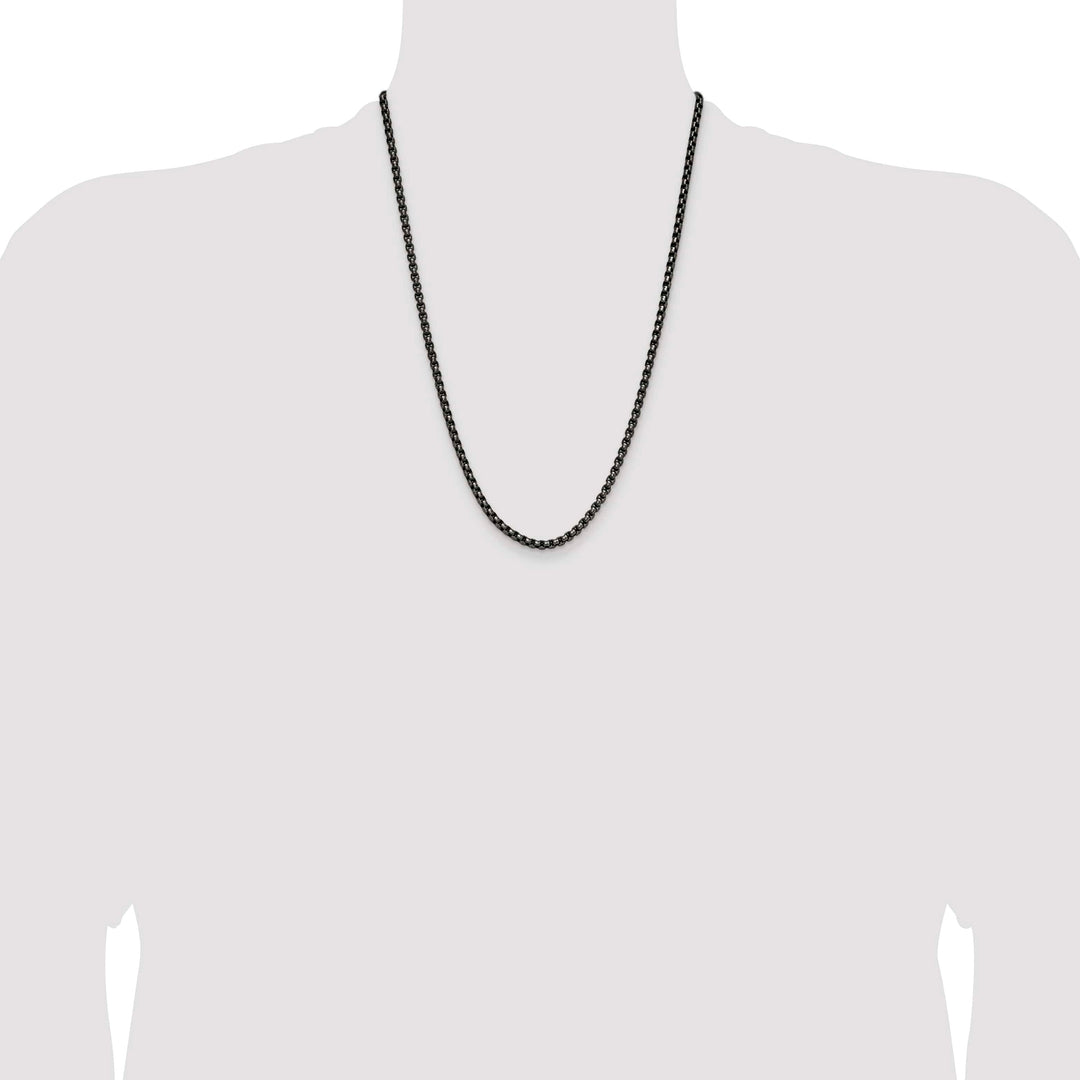 Chisel Stainless Steel Antiqued and 3.9mm Rounded Box Chain