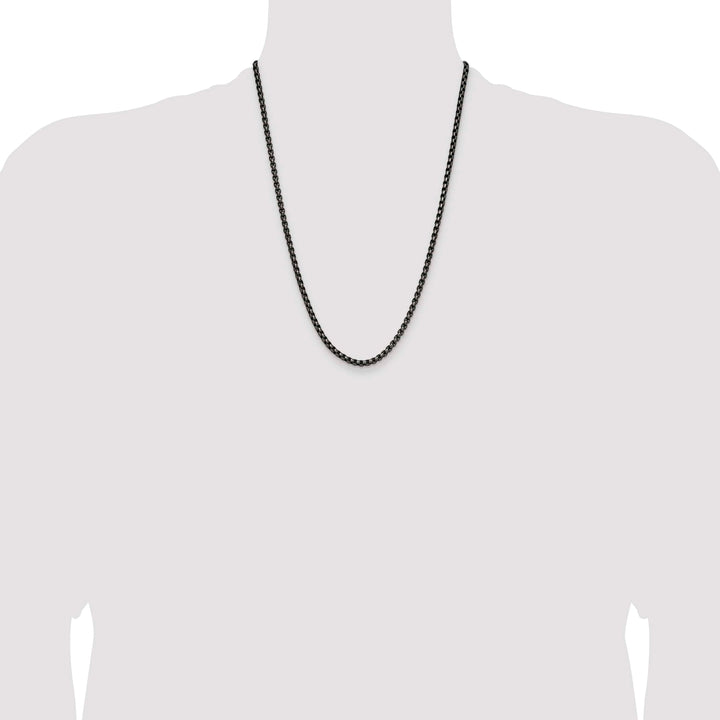 Chisel Stainless Steel Antiqued and 3.9mm Rounded Box Chain