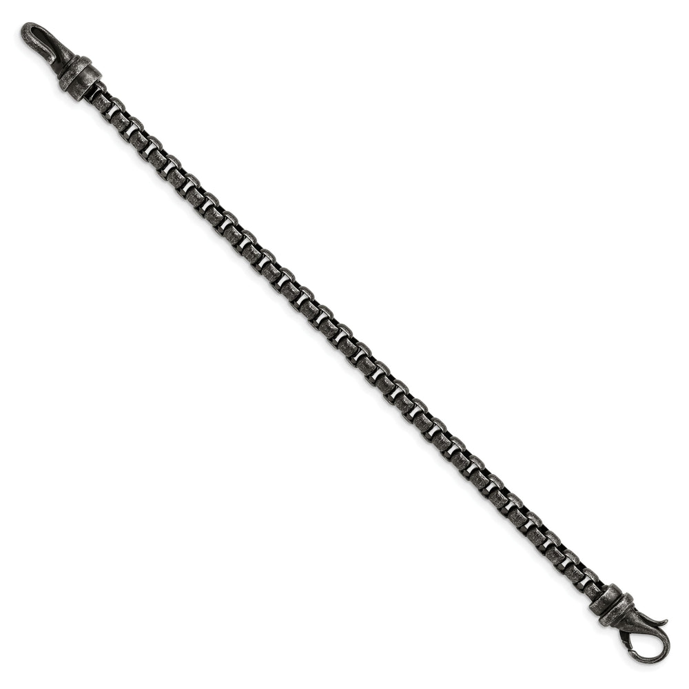 Chisel Stainless Steel Antiqued Box Bracelet Bracelet 8.5 Inch