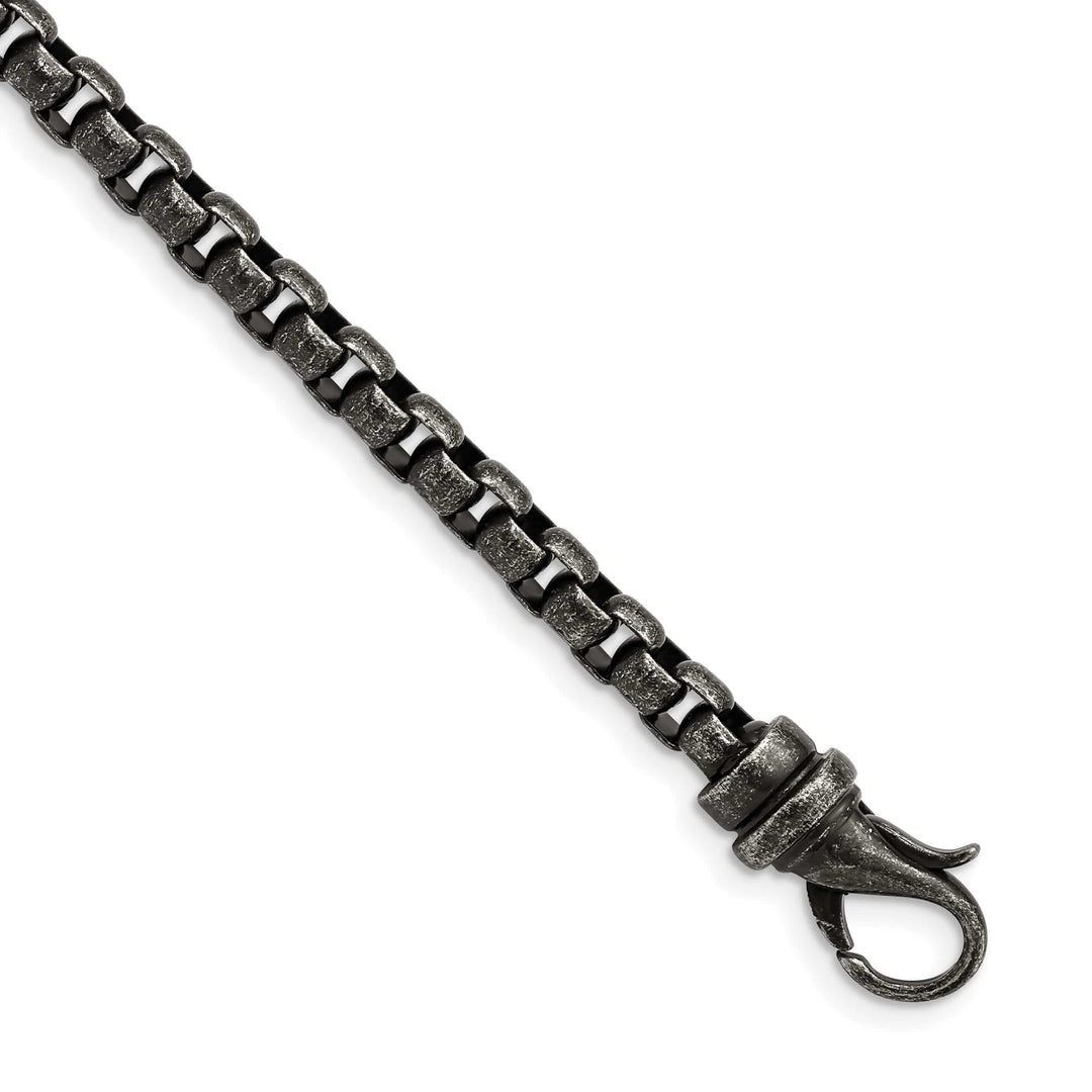 Chisel Stainless Steel Antiqued Box Bracelet Bracelet 8.5 Inch