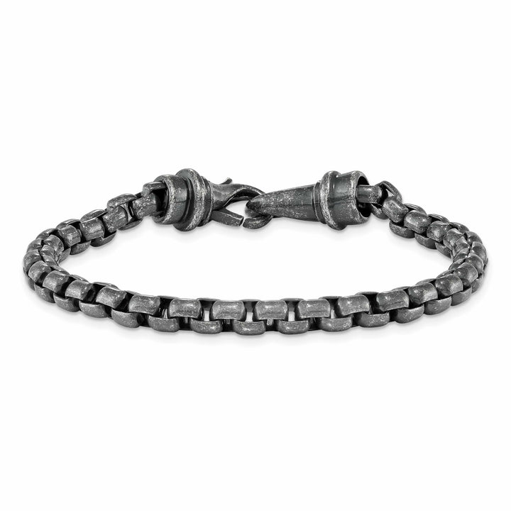 Chisel Stainless Steel Antiqued Box Bracelet Bracelet 8.5 Inch