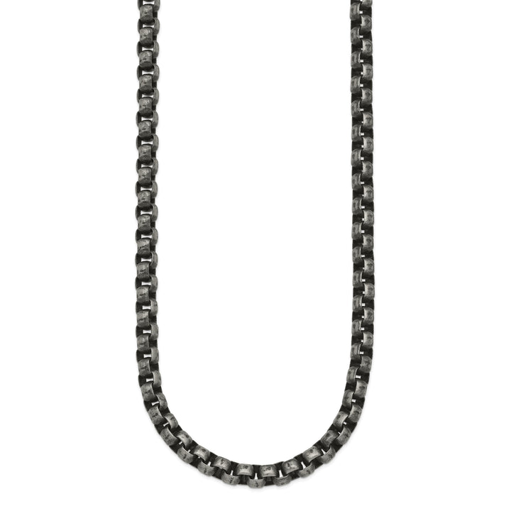 Chisel Stainless Steel Antiqued Box Chain 24 Inch