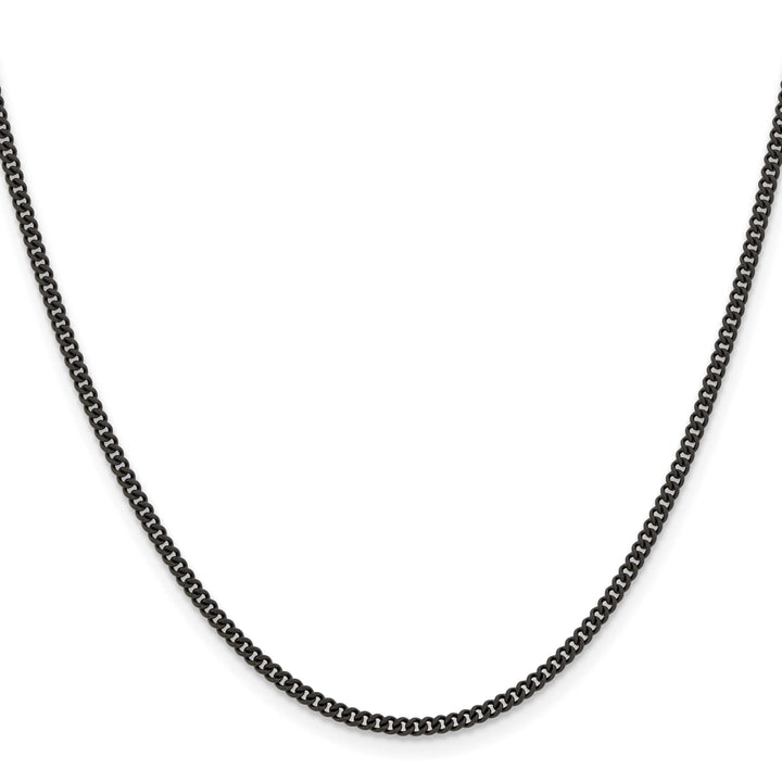 Chisel Stainless Steel Black Finish Finish 2.25mm Round Curb Chain