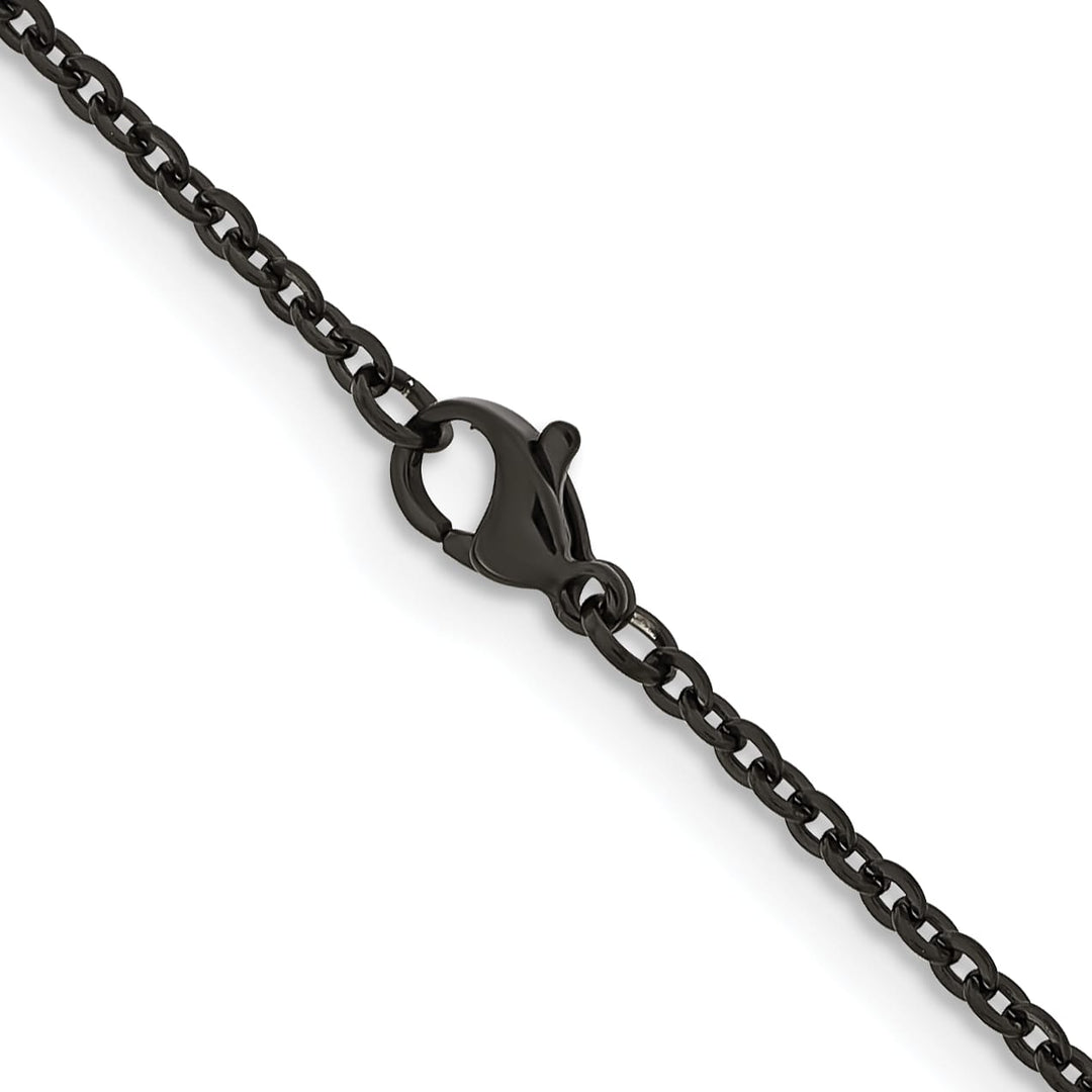 Chisel Stainless Steel Black Finish Finish 2.3mm Cable Chain