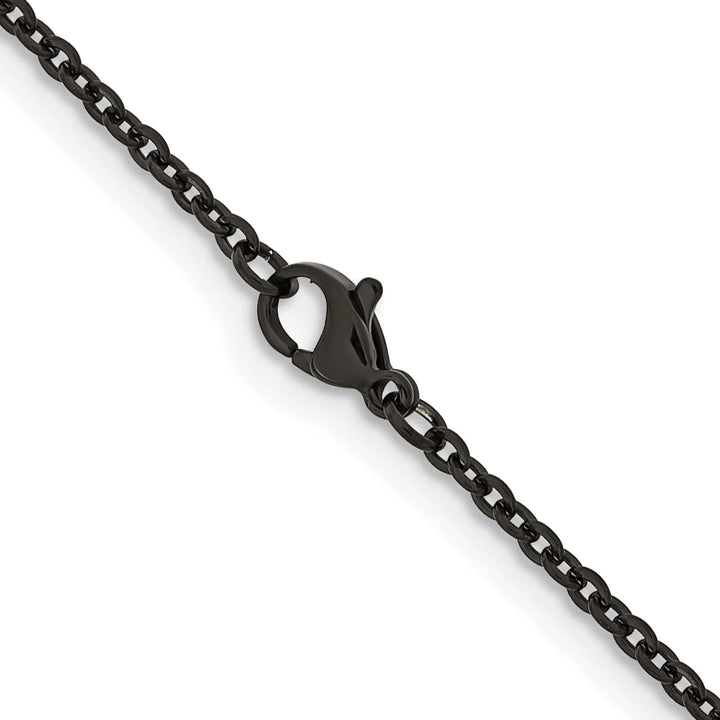 Chisel Stainless Steel Black Finish Finish 2.3mm Cable Chain