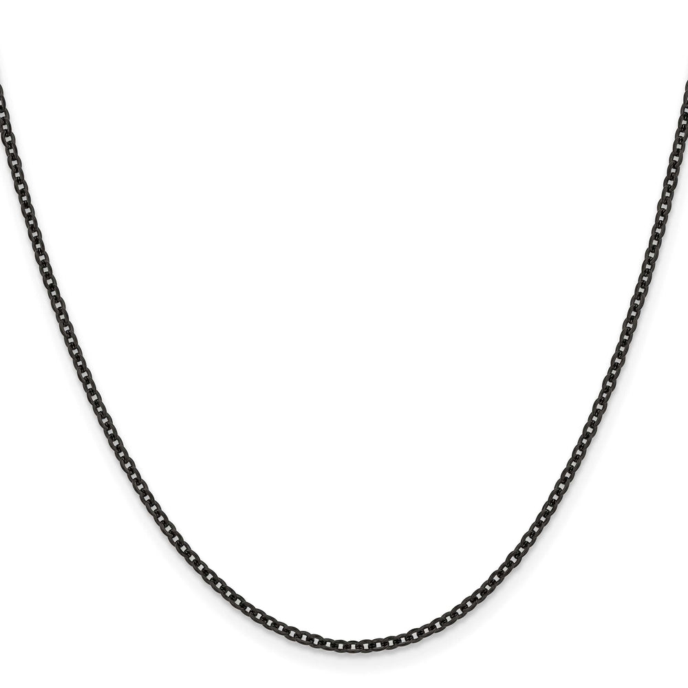 Chisel Stainless Steel Black Finish Finish 2.3mm Cable Chain