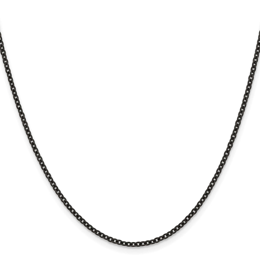 Chisel Stainless Steel Black Finish Finish 2.3mm Cable Chain