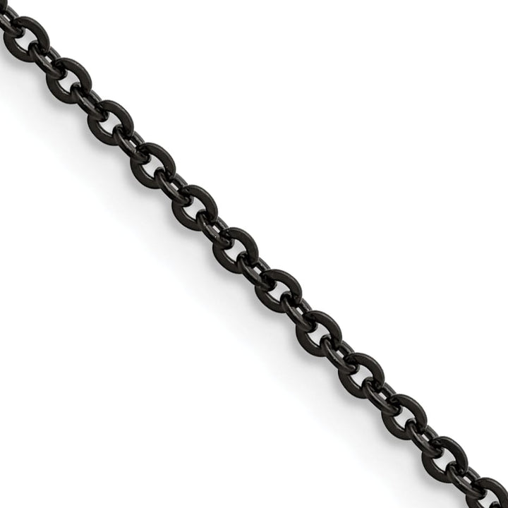 Chisel Stainless Steel Black Finish Finish 2.3mm Cable Chain