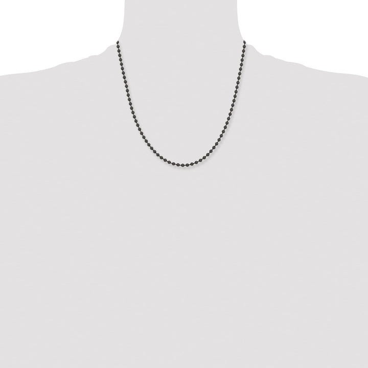 Chisel Stainless Steel Black Finish Finish 2.4mm Ball Chain