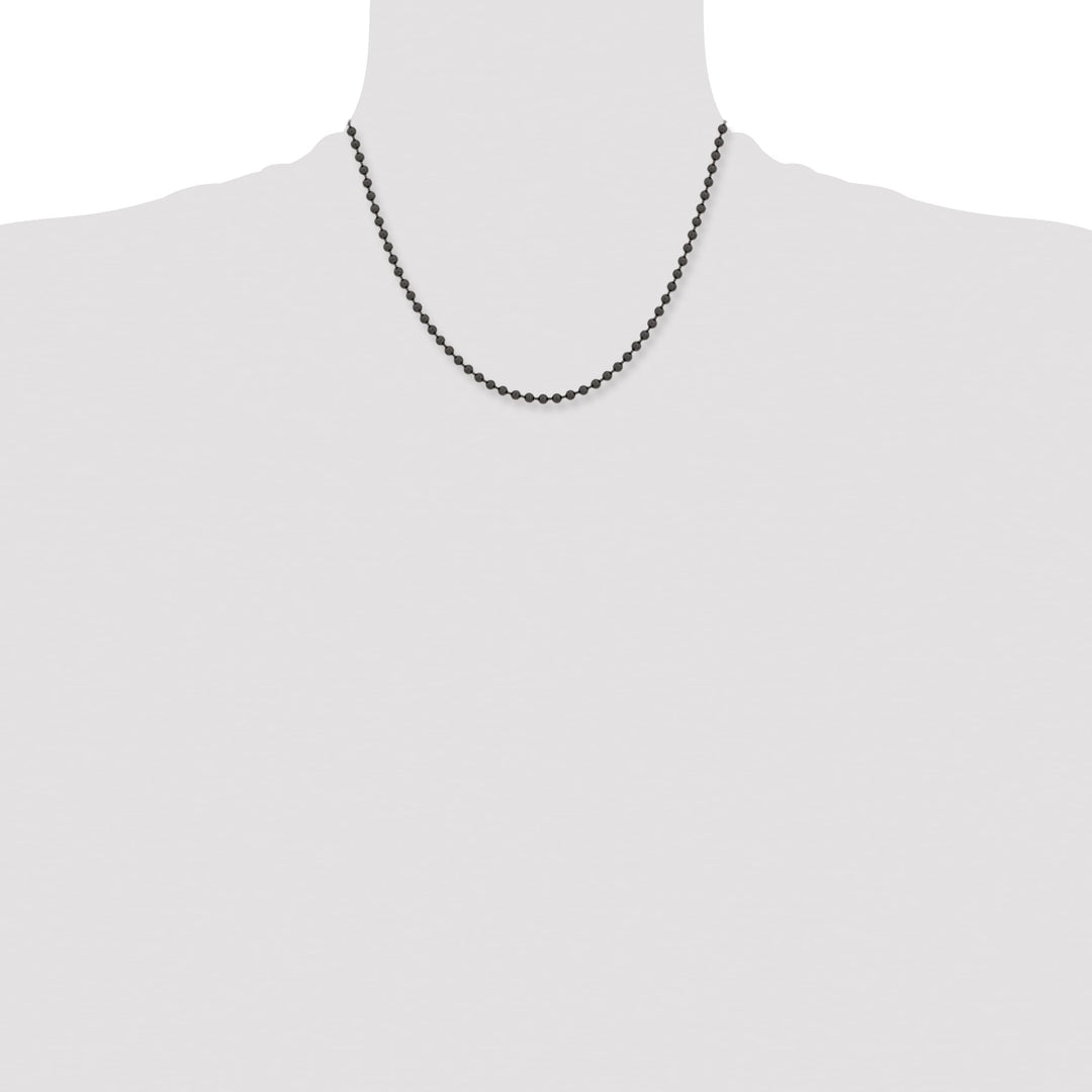 Chisel Stainless Steel Black Finish Finish 2.4mm Ball Chain