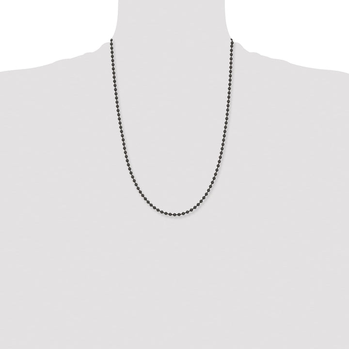 Chisel Stainless Steel Black Finish Finish 2.4mm Ball Chain