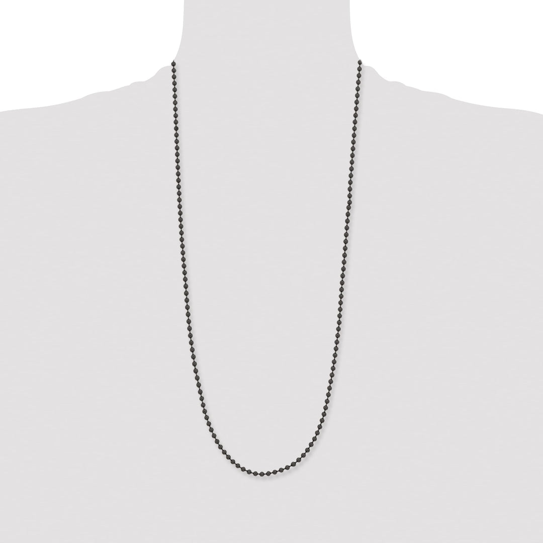 Chisel Stainless Steel Black Finish Finish 2.4mm Ball Chain