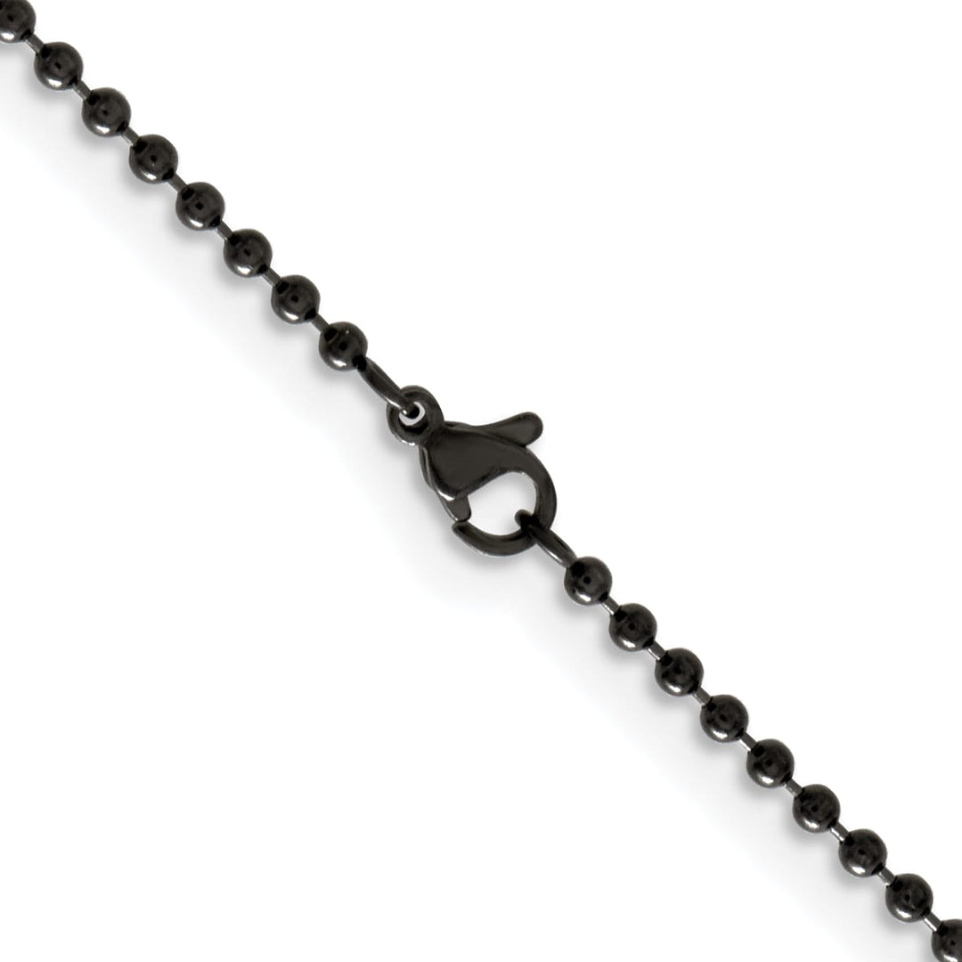 Chisel Stainless Steel Black Finish Finish 2.4mm Ball Chain