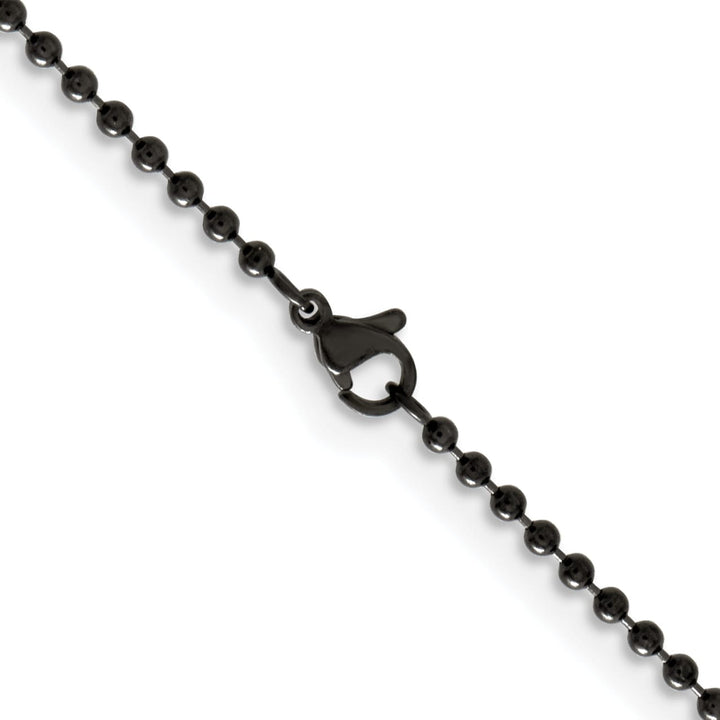 Chisel Stainless Steel Black Finish Finish 2.4mm Ball Chain
