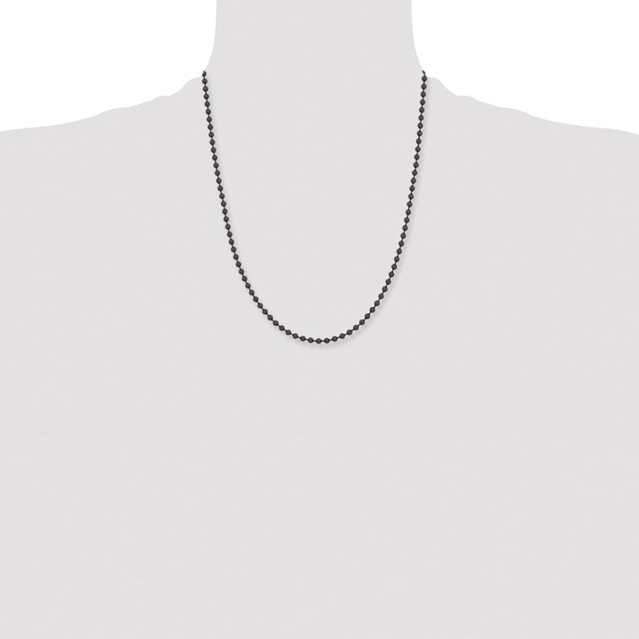 Chisel Stainless Steel Black Finish Finish 2.4mm Ball Chain