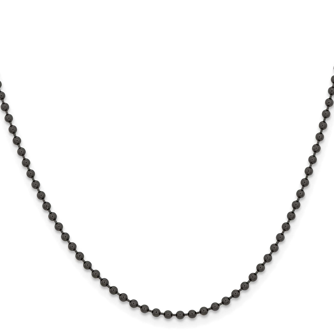 Chisel Stainless Steel Black Finish Finish 2.4mm Ball Chain