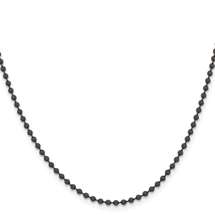Chisel Stainless Steel Black Finish Finish 2.4mm Ball Chain