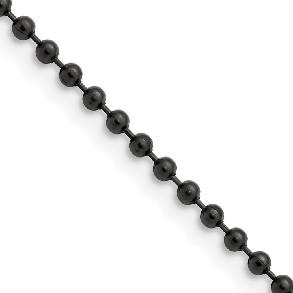 Chisel Stainless Steel Black Finish Finish 2.4mm Ball Chain