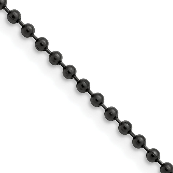 Chisel Stainless Steel Black Finish Finish 2.4mm Ball Chain