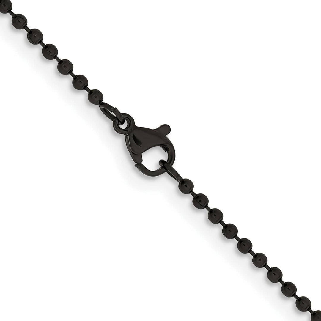 Chisel Stainless Steel Black Finish Finish 2mm Ball Chain