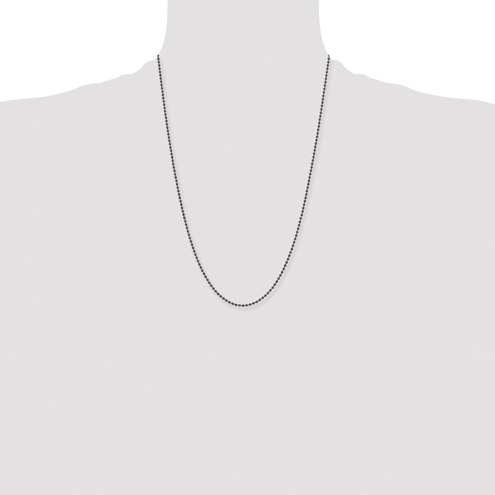 Chisel Stainless Steel Black Finish Finish 2mm Ball Chain