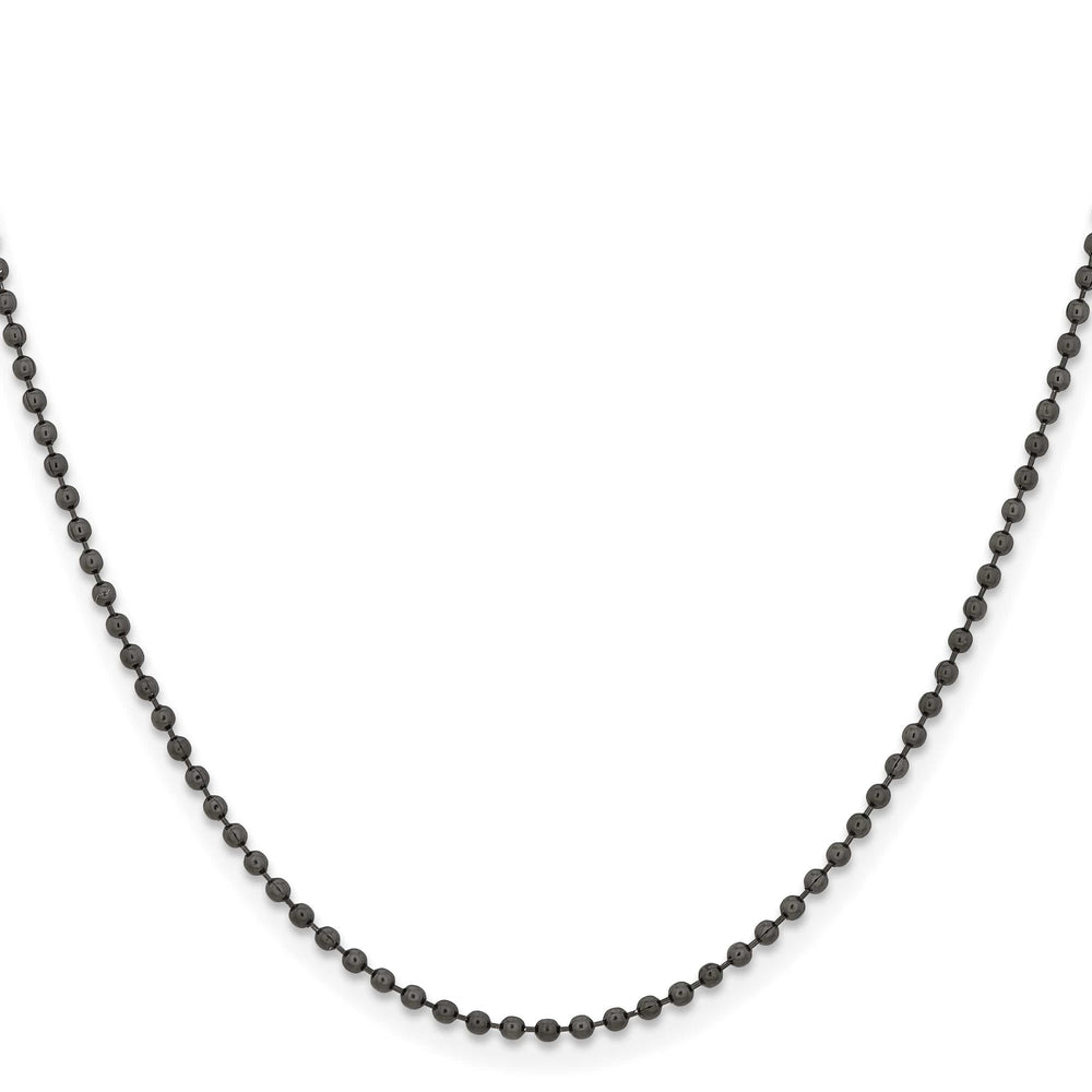 Chisel Stainless Steel Black Finish Finish 2mm Ball Chain