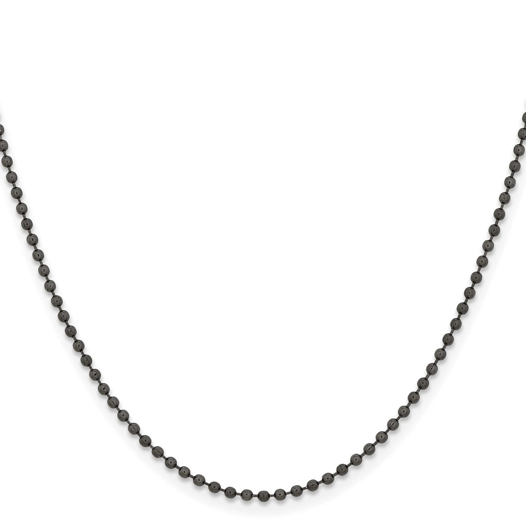 Chisel Stainless Steel Black Finish Finish 2mm Ball Chain