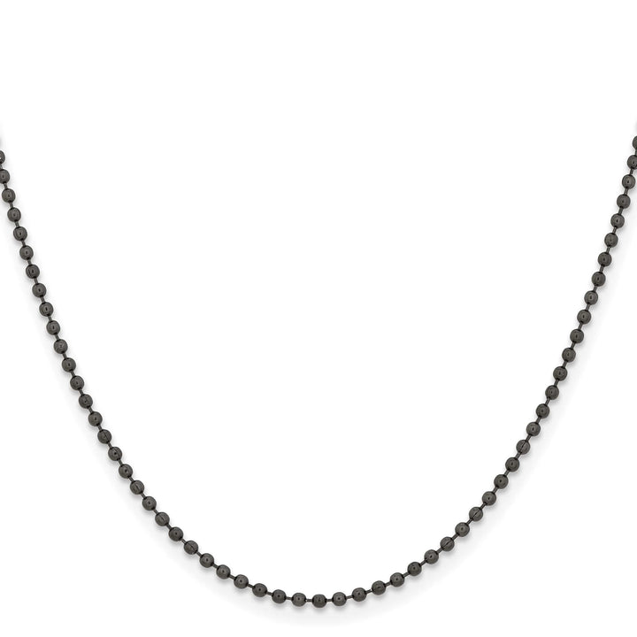 Chisel Stainless Steel Black Finish Finish 2mm Ball Chain