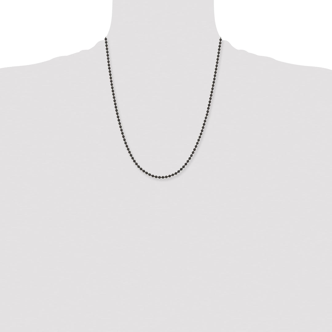 Chisel Stainless Steel Black Finish Finish 3mm Ball Chain