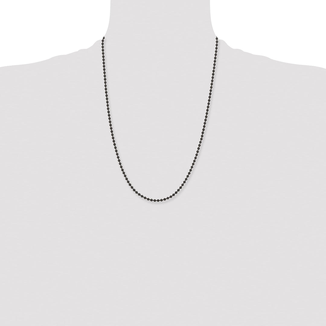 Chisel Stainless Steel Black Finish Finish 3mm Ball Chain