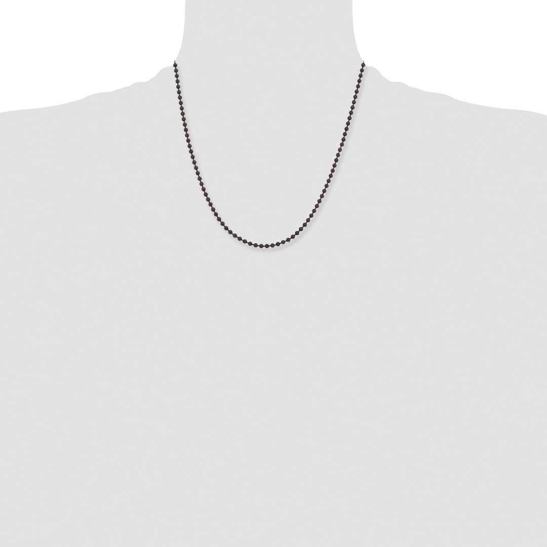 Chisel Stainless Steel Black Finish Finish 3mm Ball Chain