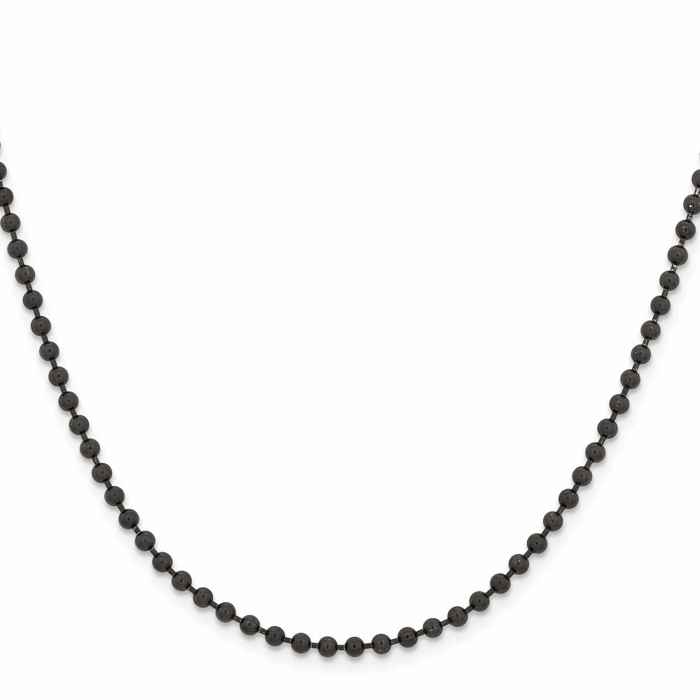Chisel Stainless Steel Black Finish Finish 3mm Ball Chain