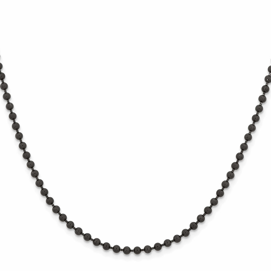 Chisel Stainless Steel Black Finish Finish 3mm Ball Chain