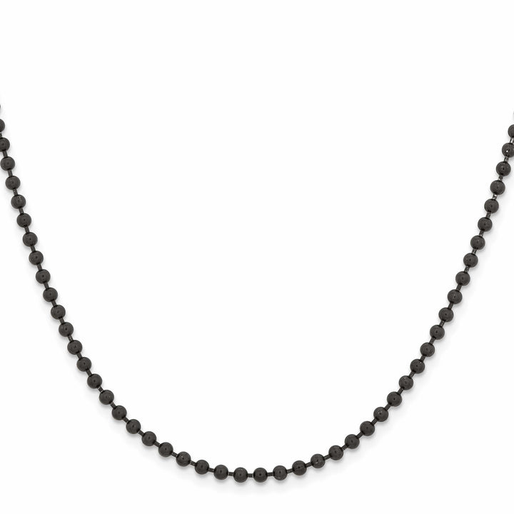 Chisel Stainless Steel Black Finish Finish 3mm Ball Chain